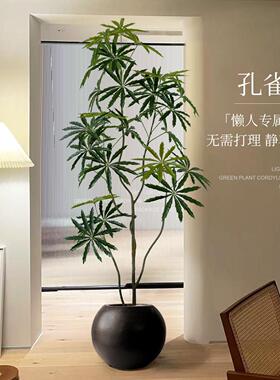 假质木绿植孔室雀高端轻奢内客厅大型落地KQMBQ-20摆件装饰树高品