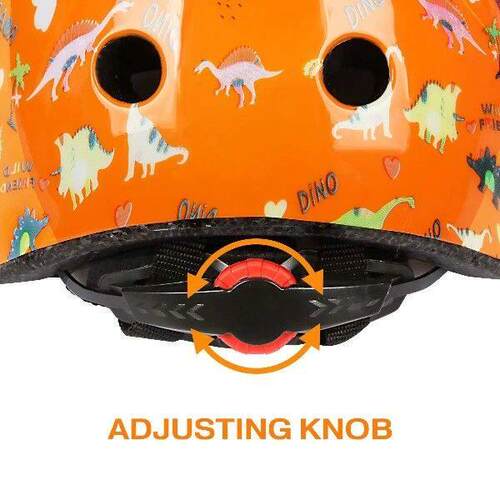 Cute Kids Bike Helmet Boys Girls Helmets Orange Dinosaur - 图1