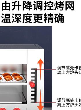 鸿艺面炉商用燃HY-MHL披气无烟升降日式烧烤炉瓦烤箱烤鱼斯生蚝火