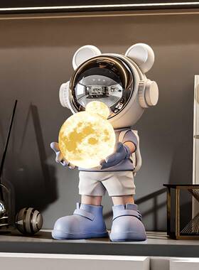 2026年高档轻奢宇航员太空人摆件家居装饰品桌面航天员小夜灯礼物