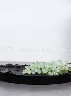 现代极简样板房水波纹山脉树脂托盘摆件售楼部果盘果娄软装饰