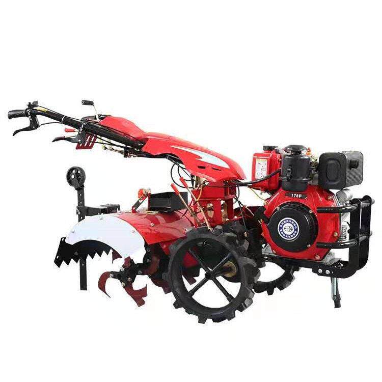 New agricultural four-wheel drive micro tillage machine orchard trenching micro tillage machine multifunctional self-propelled diesel micro tillage scarifier