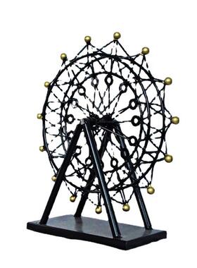 新款上市铁艺摩天轮模型可转动做工细致摩天轮大中小多色可选