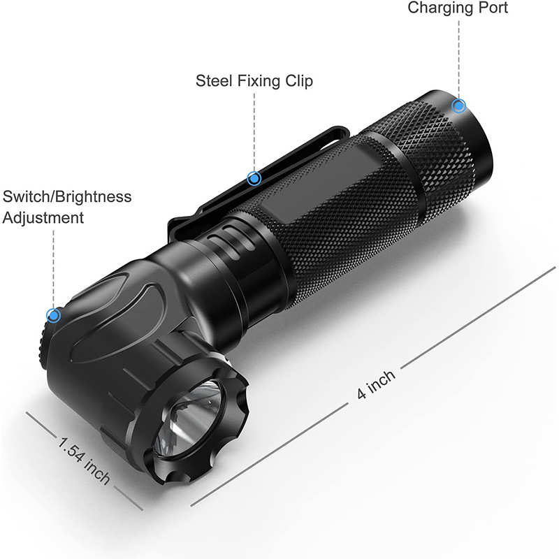 Foreign trade hot-selling 500LM strong light flash camping adventure flashlight USB direct charging multi-function emergency lighting