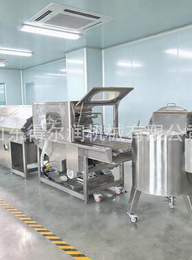梦龙麻薯巧克力涂层机 可加坚果碎裹涂 低温冷却凝固定型 全自动