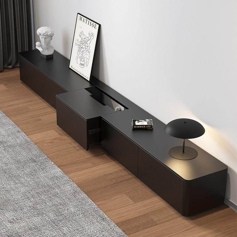 实木电视柜客厅2025新款客厅小户型家用落地黑色烤漆简约电视机柜,淘宝优惠券,粉丝福利购,淘宝优惠卷