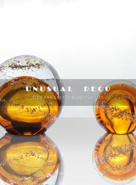 xyt极简轻奢海洋玻璃水晶球摆件琉璃工艺品客厅家居鱼缸造景装饰