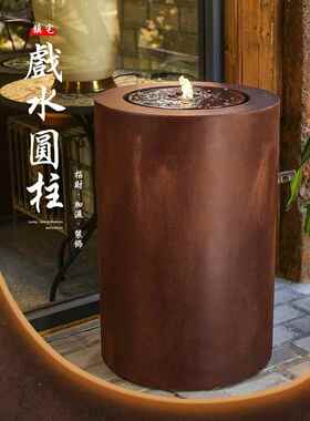 欧式流水喷泉招财装饰、办公客厅、入口阳台装饰、室外庭院落地景