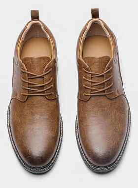 Casual Shoes Men Comfortable PU Leather Shoes 舒适休闲 那皮