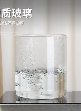 落地大花瓶客厅摆件高端大气插花仿真花富贵竹水培植物宽口高款