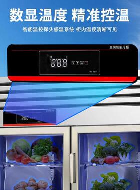 子母柜厨房商用不锈钢展示柜冷藏冷冻双温冰箱多功能台
