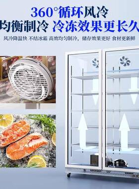 -2~20°C变频冷藏柜风冷全屏宽温区商用饮料展示柜源头工厂冷藏柜