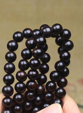 2026厂家直供 男女款黑檀木佛珠手串手链20mm念珠 紫光檀木佛珠