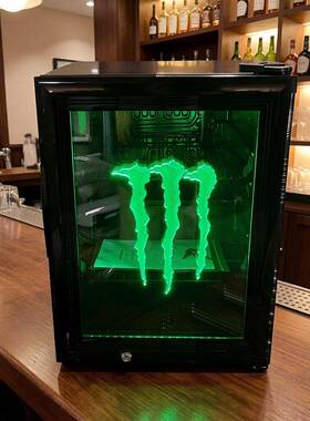 35L桌面LED灯冰箱玻璃门饮料展示冰箱茶叶红酒冷藏柜家用商用展示