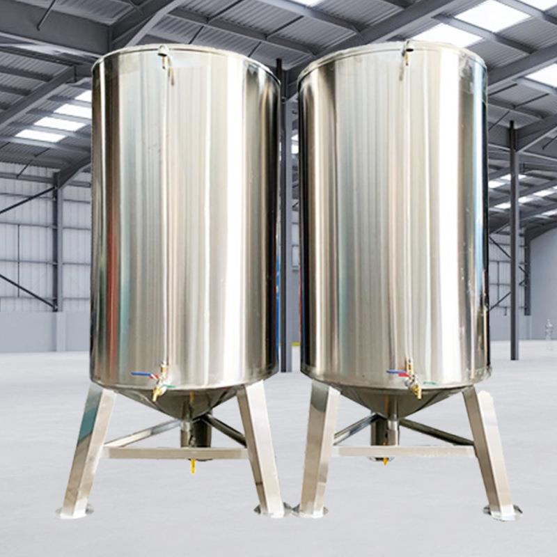 Stainless steel storage tank vertical horizontal wine storage tank oil tank white steel sealed fermentation tank food machine commercial