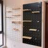 Solid wood hole board accessories storage rack custom hook matchstick round hole wooden stick laminate partition wooden