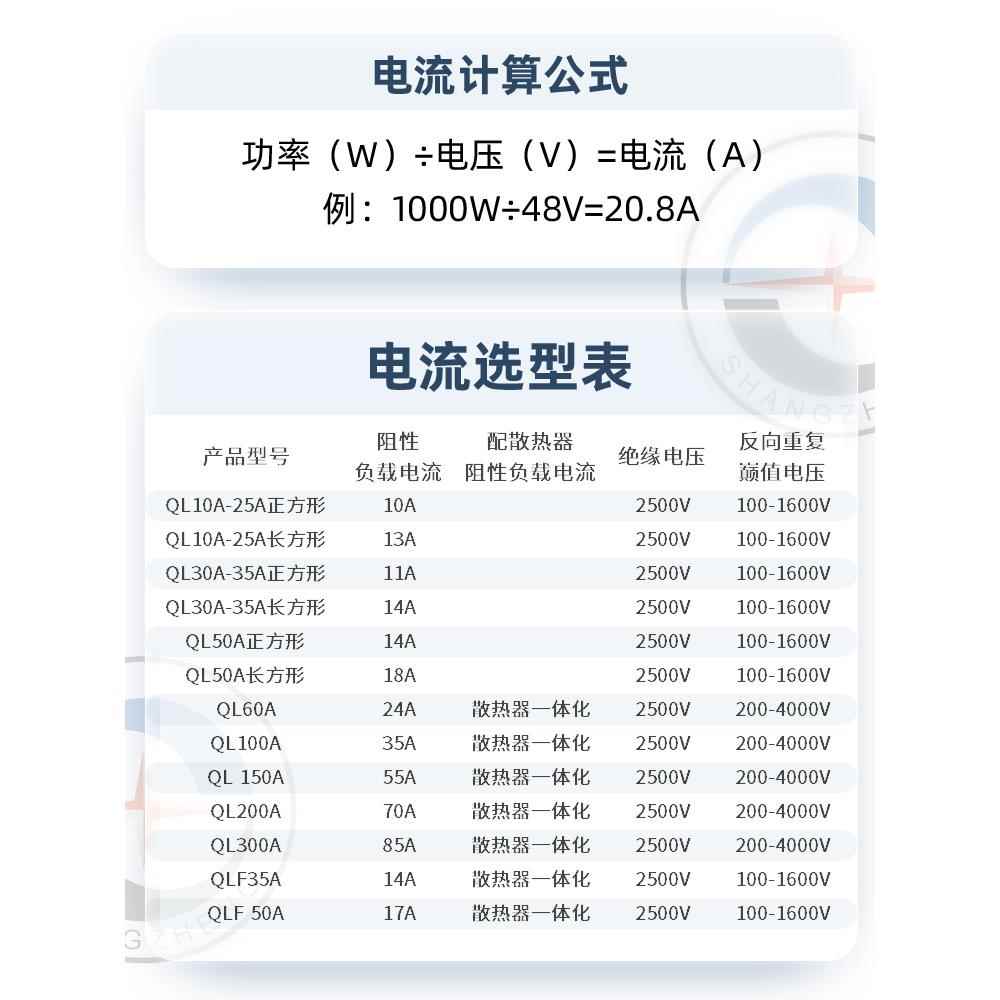 上海尚泉单相整流桥桥Ql35A100A1600V桥桥堆叠桥式整流Qlf大功率2 - 图2
