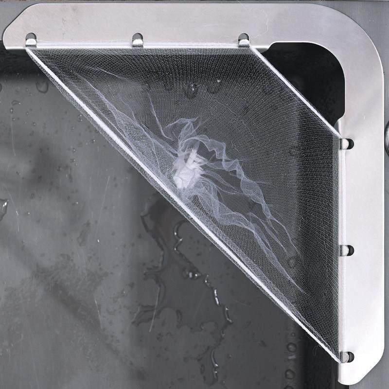 一次性水槽过滤网厨房304不锈钢三角沥水架剩饭剩菜挂网沥水篮,淘宝优惠券,粉丝福利购,淘宝优惠卷