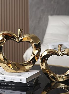 电视柜上的装饰品摆件高级感客厅轻奢高档苹果玄关工艺品样板房客