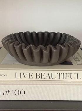 凹槽荷叶边桌面碗客厅造型咖啡桌书架控制台桌造型家居装饰品摆件