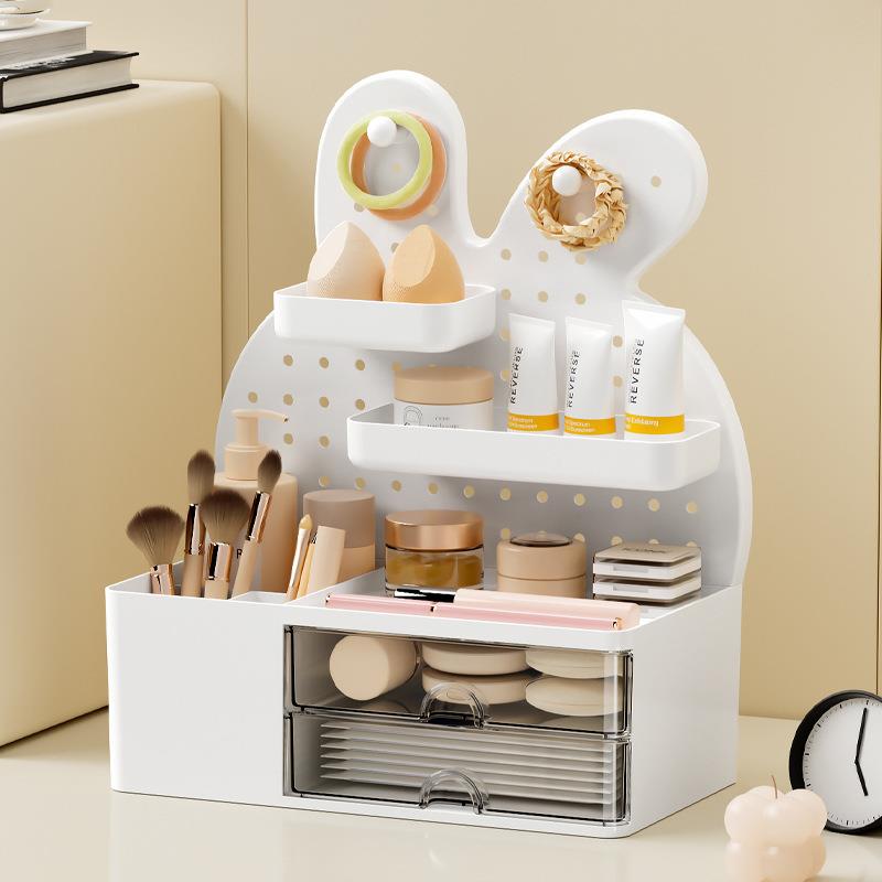 Desktop rabbit hole plate storage rack work station student dormitory desk pen holder desk drawer storage box sorting box