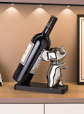 轻奢高档红酒架酒托摆件家居客厅酒柜电视柜装饰品创意餐柜摆设