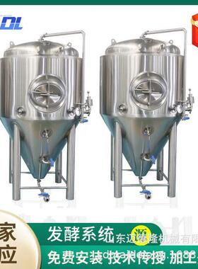 9吨啤酒发酵设备精酿发酵成套酿造设备锥形自酿啤酒小型发酵
