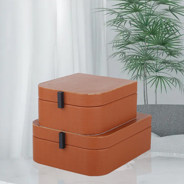 Chinese minimalist home model room hotel villa soft furnishing sales office dressing table simple light luxury jewelry storage box