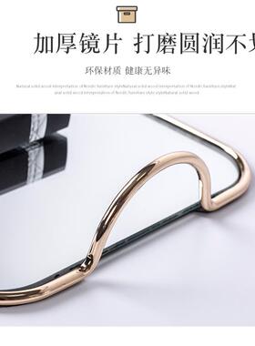 斯堪的纳维亚风格镜面玻璃金色储物盘欧式家居客厅咖啡桌可及豪华