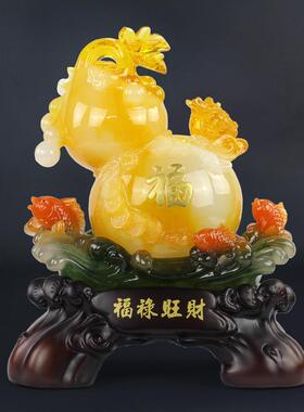 葫芦摆件工艺品福禄客厅电视酒柜装饰品乔迁新居开业礼品创意树脂