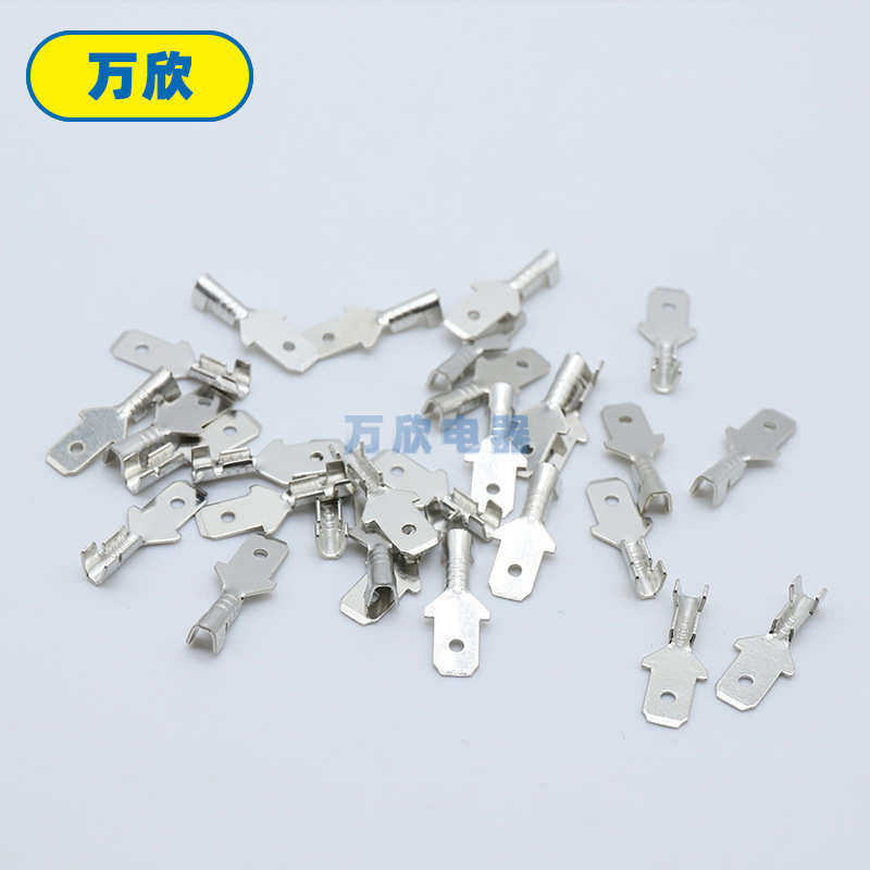 4.8插片  冷压式接线护套 镀锡酸洗0.5厚铜 611-4.8 公母对插端子,淘宝优惠券,粉丝福利购,淘宝优惠卷