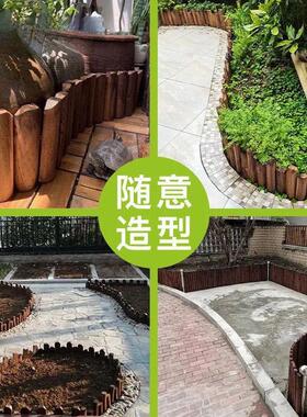 花园栅栏围栏小篱笆布置松木木制公园爬藤矮挡土栏杆隔断花圃