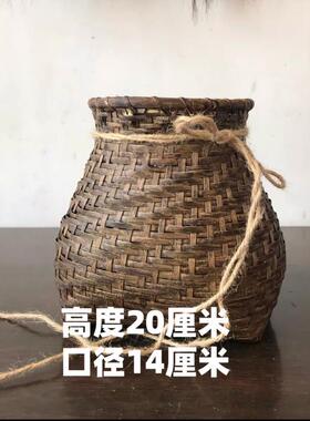 民俗怀旧老物件蓑衣斗笠鱼篓水壶民宿民俗馆农家院饭店旧装饰摆饰