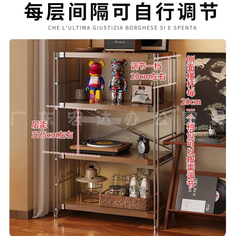 中古置物架客厅书架厨房微波炉置物架落地多层卧室家用日式收纳层,淘宝优惠券,粉丝福利购,淘宝优惠卷