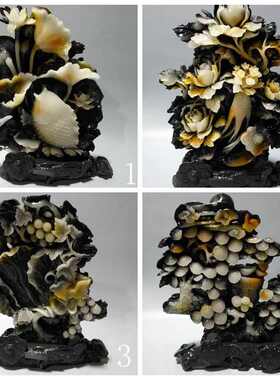 厂家直销寿山石独山玉福禄寿摆件树脂工艺品礼品年年有余家居摆件