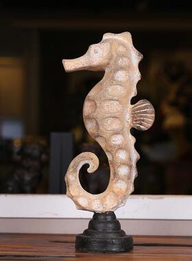 物海马CF111139饰摆件海洋动桌面摆件客厅厅书房办公室软装品树脂