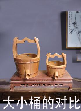 陶瓷循环流水鱼缸家用流水摆件配件DIY造景水景鱼池石磨养鱼装饰