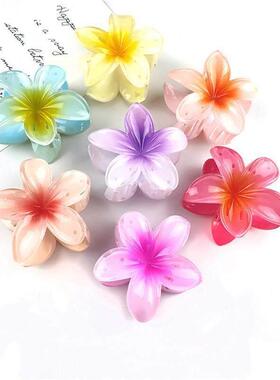 Hair Flower Clip Clips Hawaiian Plumeria Beach Flowers Claw