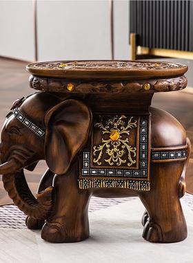 大象凳子换鞋凳门入户坐墩厅新中式玄关落地客摆一对门进口件FT00