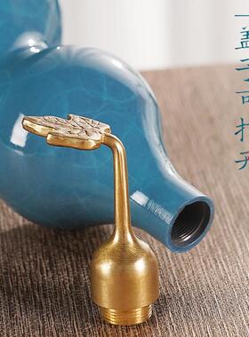 铜葫芦摆件黄铜摆件客厅家玄关居装饰品开口空心葫芦创意高档礼品