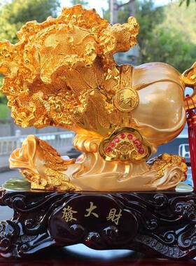 发大财金色大白菜落地摆件工艺品朋友公司新店铺饭店开业大吉礼品
