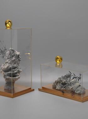 现代新中式创意饰亚克力意摆件二套创DFK样板房间电视柜件酒柜软