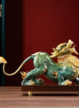 大明铜匠貔貅招财摆件镇宅客厅玄关办公室装饰品乔迁新居开 业礼