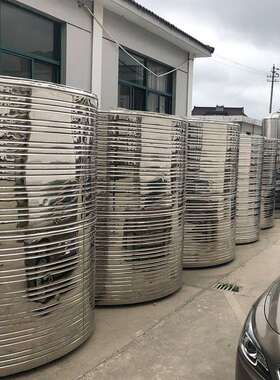 江苏厂家不锈钢圆柱形保温水箱空气能热水箱不锈钢保温水箱定制