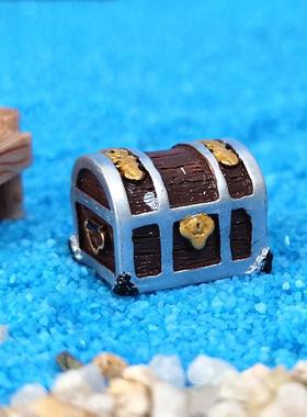 黄金宝盒金币小饰品微景观鱼缸水族海盗系列海底景观装饰DIY饰品