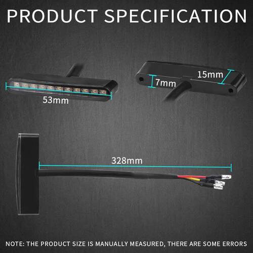 Universal mini 12V Motorcycle Rear Brake LED Tail Stop Light - 图0