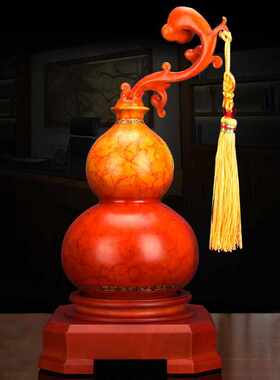 葫芦开全高端客厅摆件p葫芦办公室招财酒柜装饰品铜家居开口如意