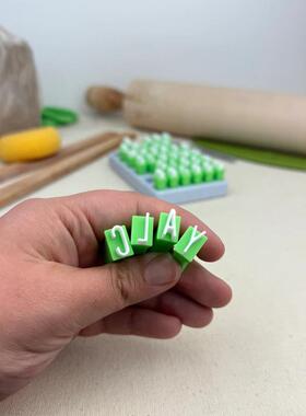 GF跨境新品Alphabet clay seal大写和小写字母粘土印章套装