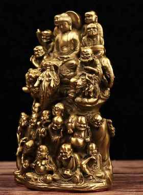 黄铜 十八罗汉 如来佛像 铜器礼品摆件