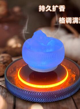 新咨询客服品磁悬友浮3D打水晶摆件朋送闺蜜家居美容院送香薰精油